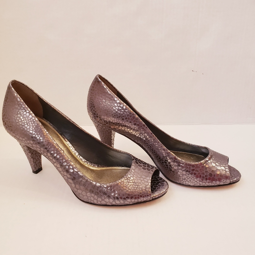 Antonio melani silver peep toe heels - Picture 3 of 7